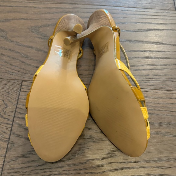 Bakers Yellow and Tan Heeled Sandal - Picture 6 of 6